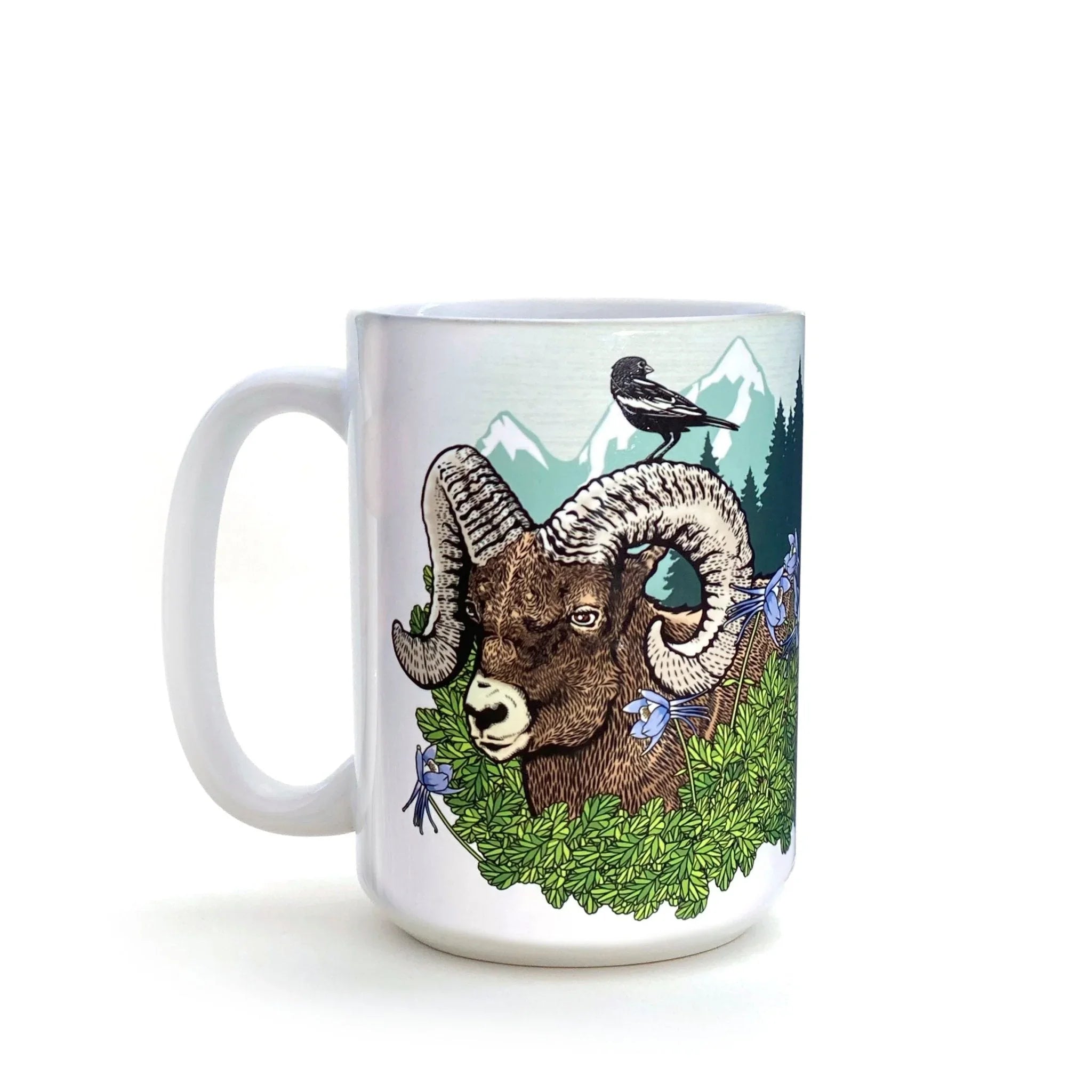 15 Oz Bighorn Sheep Mug - Stylish Ceramic Cup for Coffee and Tea Lovers, Dishwasher Safe - Mug - Two Little Fruits - Two Little Fruits