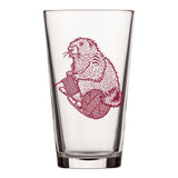 16 Oz Knitting Beer Glass with Whimsical Handcrafted Marmot Design – Perfect for Craft Beverages - Pint Glass - Two Little Fruits - Two Little Fruits
