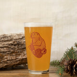 16 Oz Knitting Beer Glass with Whimsical Handcrafted Marmot Design – Perfect for Craft Beverages - Pint Glass - Two Little Fruits - Two Little Fruits
