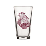 16 Oz Knitting Beer Glass with Whimsical Handcrafted Marmot Design – Perfect for Craft Beverages - Pint Glass - Two Little Fruits - Two Little Fruits