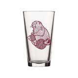 16 Oz Knitting Beer Glass with Whimsical Handcrafted Marmot Design – Perfect for Craft Beverages - Pint Glass - Two Little Fruits - Two Little Fruits