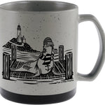 20 Oz Speckled Matte Large Ceramic Coffee Mug - Skipper Sea Lion Design - Dishwasher Safe - Mug - Two Little Fruits - Two Little Fruits