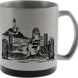 20 Oz Speckled Matte Large Ceramic Coffee Mug - Skipper Sea Lion Design - Dishwasher Safe - Mug - Two Little Fruits - Two Little Fruits