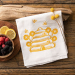 Adorable Honeybee Beehive Kitchen Accessories Cotton Towel - 100% Eco - Friendly, Durable & Absorbent - Tea Towels - Two Little Fruits - Two Little Fruits
