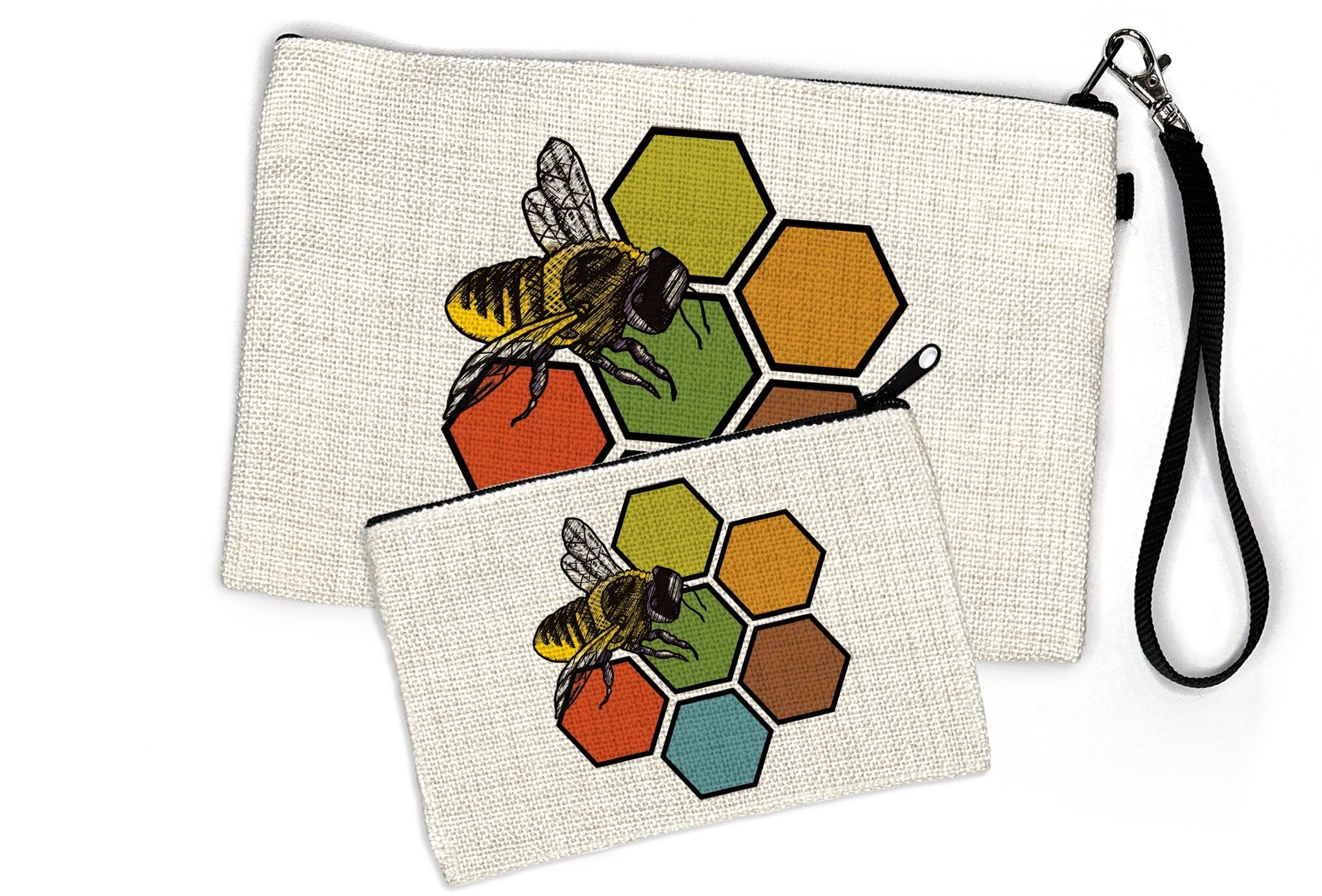 Adorable Honeybee Zipper Pouch – Stylish Organizers for Travel, Cosmetics, & More! - Zipper Pouches - Two Little Fruits - Two Little Fruits