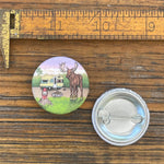Adorable Moose Camping Pin - 1.25" Soft - Touch Matte Finish - Button Pins - Two Little Fruits - Two Little Fruits