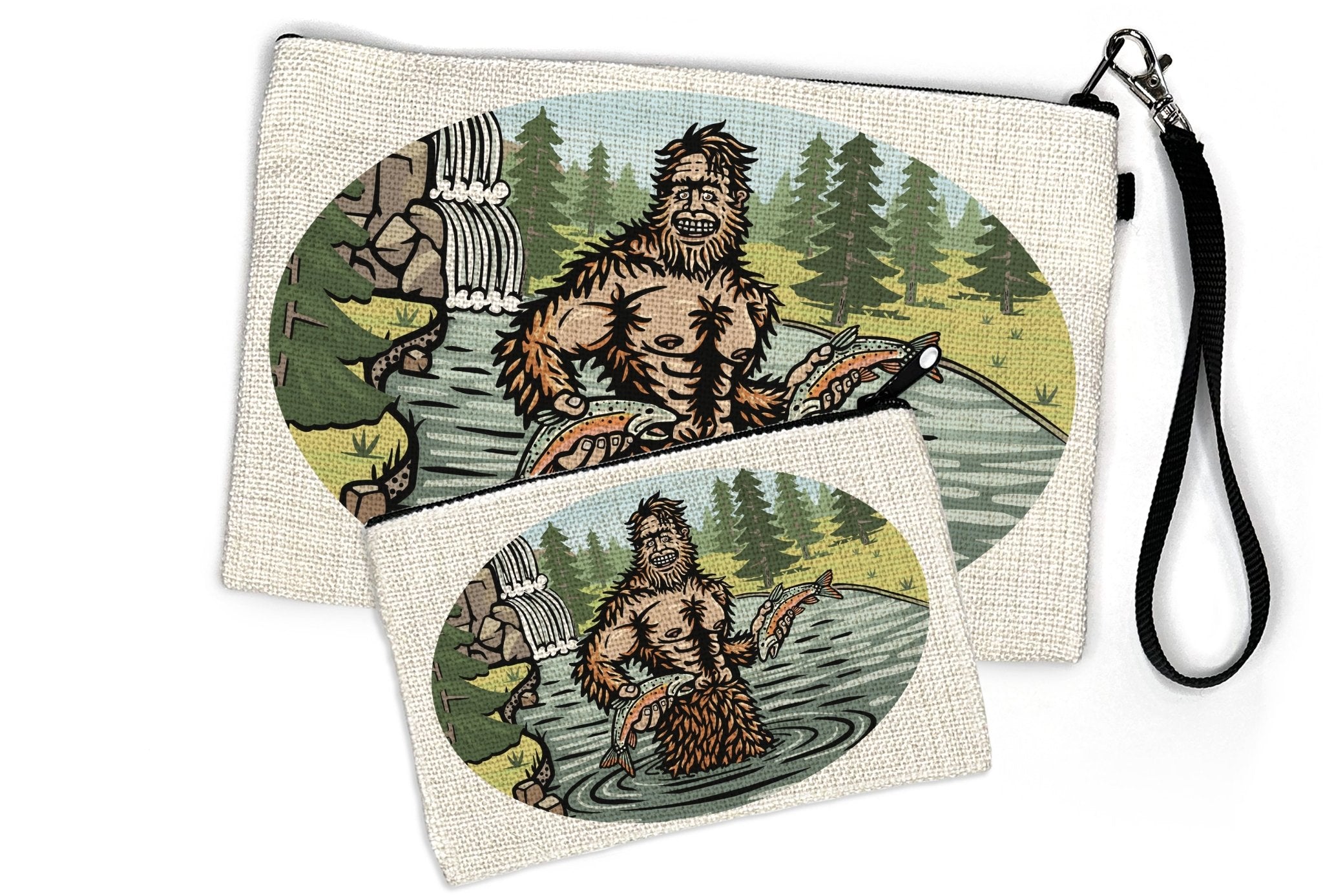 Adorable Sasquatch Zipper Pouch - Versatile Cosmetic Bag With Zipper for Travel & Organization - Zipper Pouches - Two Little Fruits - Two Little Fruits