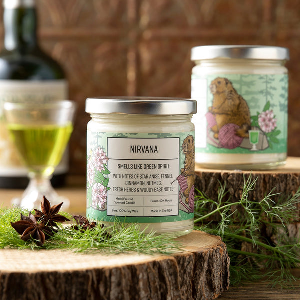 Anise Scented Candle - Nirvana, Hand - Poured Soy Wax, 8 Oz with Star Anise, Fennel & Cinnamon Notes - Soy Candles - Two Little Fruits - Two Little Fruits