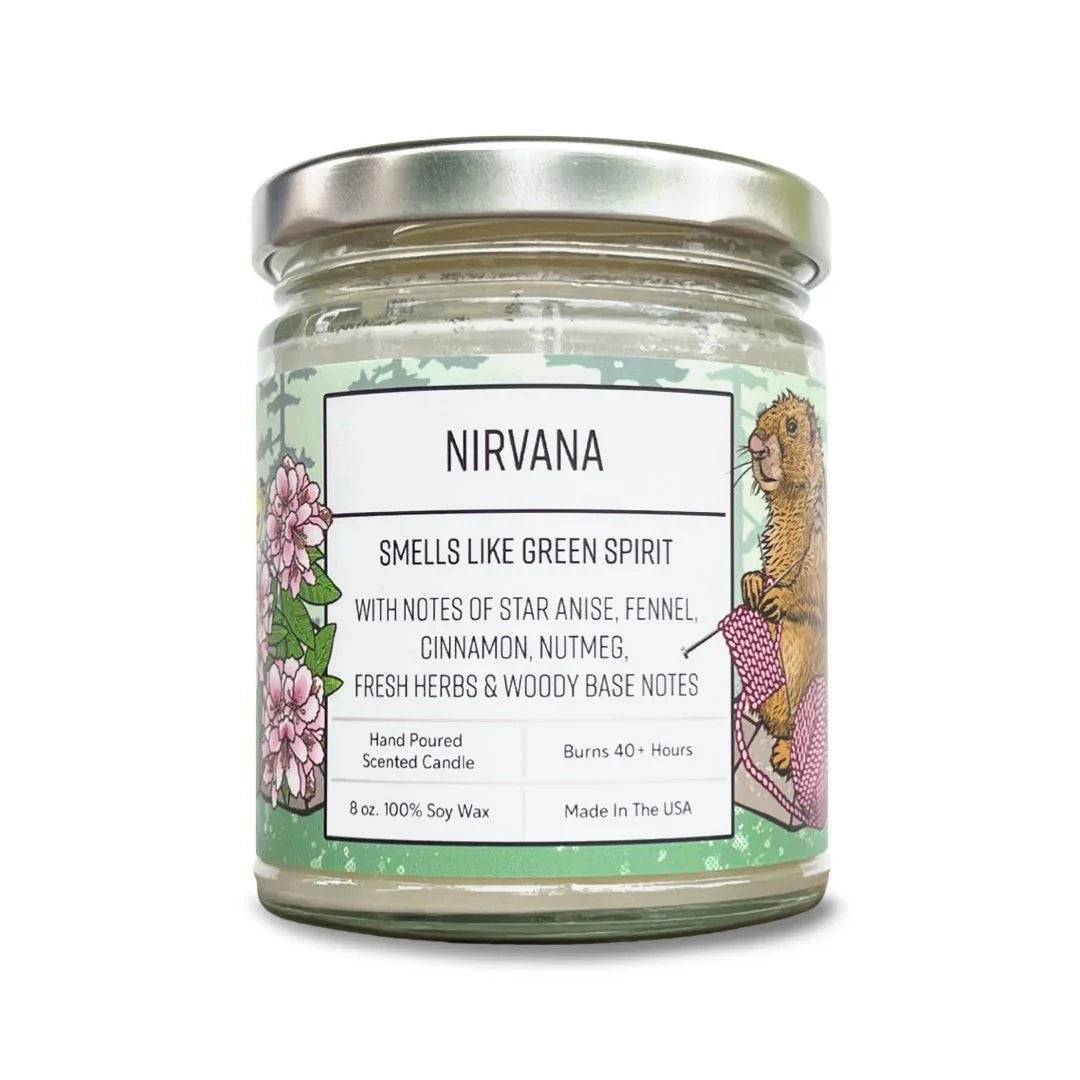 Nirvana hand-poured soy candle by Two Little Fruits