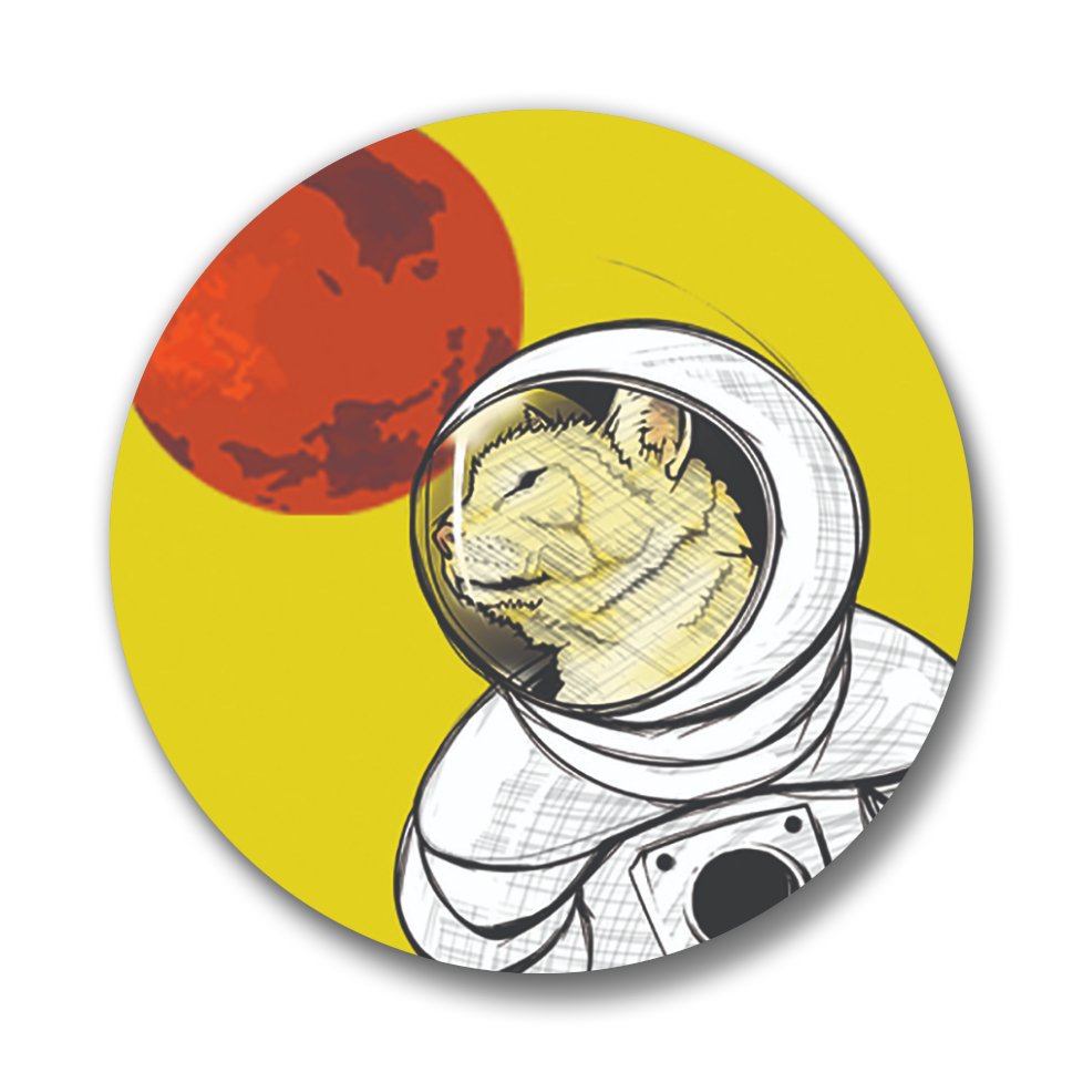 Astronaut Cat Button Pin - Button Pins - Two Little Fruits - Two Little Fruits