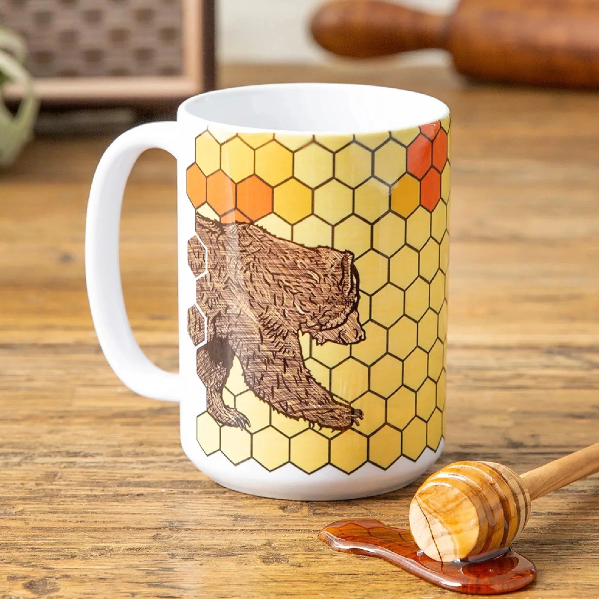 Bear illustrated mug by Two Little Fruits