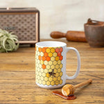 honeybee and bear 15 oz illustrated ceramic mug 15 oz by Two Little Fruits