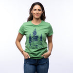 Bear Graphic Tee - Unisex Leaf Green T-Shirt Screen Printed - Tee Shirts - Two Little Fruits - Two Little Fruits
