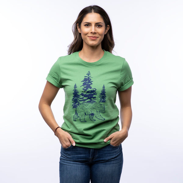 Bear Screen Printed Graphic Tee Shirt - Tee Shirts - Two Little Fruits - Two Little Fruits