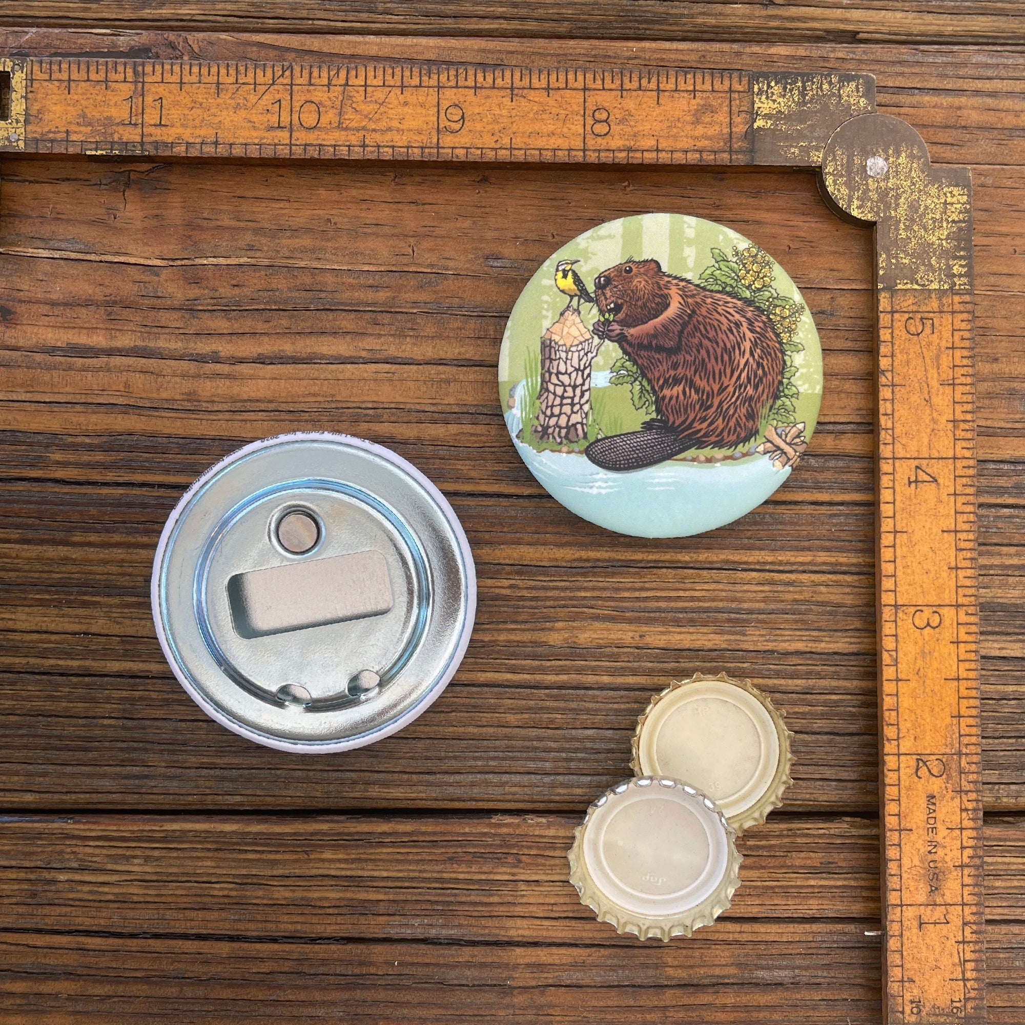 Beaver Bottle Opener With Strong Magnet | Durable All - Metal Design & Easy Cap Catcher - Soft Matte Bottle Openers - Two Little Fruits - Two Little Fruits