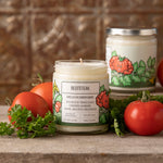 Beefsteak Tomato Leaf Candle - 100% Soy Wax, Eco - Friendly, Hand - Poured, 40+ Hour Burn Time - Soy Candles - Two Little Fruits - Two Little Fruits