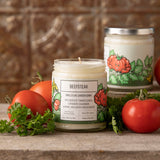 Beefsteak Tomato Leaf Candle - 100% Soy Wax, Eco - Friendly, Hand - Poured, 40+ Hour Burn Time - Soy Candles - Two Little Fruits - Two Little Fruits