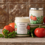 Beefsteak Tomato Leaf Candle - 100Soy Wax, Eco - Friendly, Hand - Poured, 40+ Hour Burn Time - Soy Candles - Two Little Fruits - Two Little Fruits