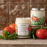 Beefsteak Tomato Leaf Candle - 100Soy Wax, Eco - Friendly, Hand - Poured, 40+ Hour Burn Time - Soy Candles - Two Little Fruits - Two Little Fruits