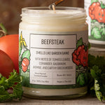 Beefsteak Tomato Leaf Candle - 100Soy Wax, Eco - Friendly, Hand - Poured, 40+ Hour Burn Time - Soy Candles - Two Little Fruits - Two Little Fruits