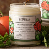 Beefsteak Tomato Leaf Candle - 100Soy Wax, Eco - Friendly, Hand - Poured, 40+ Hour Burn Time - Soy Candles - Two Little Fruits - Two Little Fruits