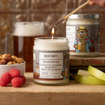 Beer Scented Candle - 8oz Hand - Poured Eco - Friendly Soy Wax with Hops, Malt Liquor, and Green Apple - Soy Candles - Two Little Fruits - Two Little Fruits