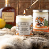 Bergamot Lemon Fragrance Candle - Hand - Poured Soy Wax, Spicy Aroma, 8 Oz Glass Jar - Soy Candles - Two Little Fruits - Two Little Fruits