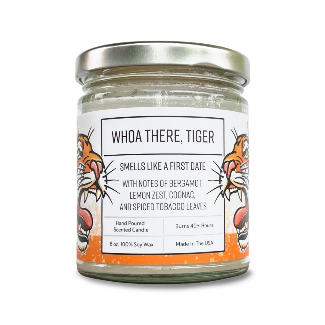 Bergamot Lemon Fragrance Candle - Hand - Poured Soy Wax, Spicy Aroma, 8 Oz Glass Jar - Soy Candles - Two Little Fruits - Two Little Fruits