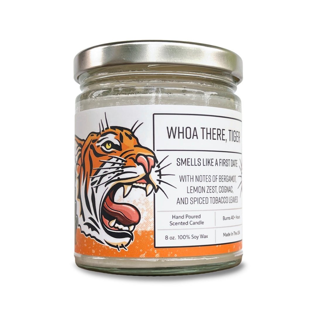 Bergamot Lemon Fragrance Candle - Hand - Poured Soy Wax, Spicy Aroma, 8 Oz Glass Jar - Soy Candles - Two Little Fruits - Two Little Fruits