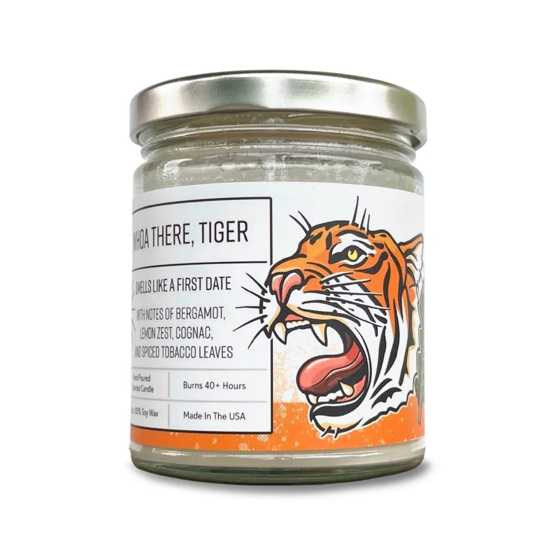 Bergamot Lemon Fragrance Candle - Hand - Poured Soy Wax, Spicy Aroma, 8 Oz Glass Jar - Soy Candles - Two Little Fruits - Two Little Fruits