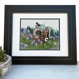 Bighorn Sheep illustrated art print by Two Little Fruits
