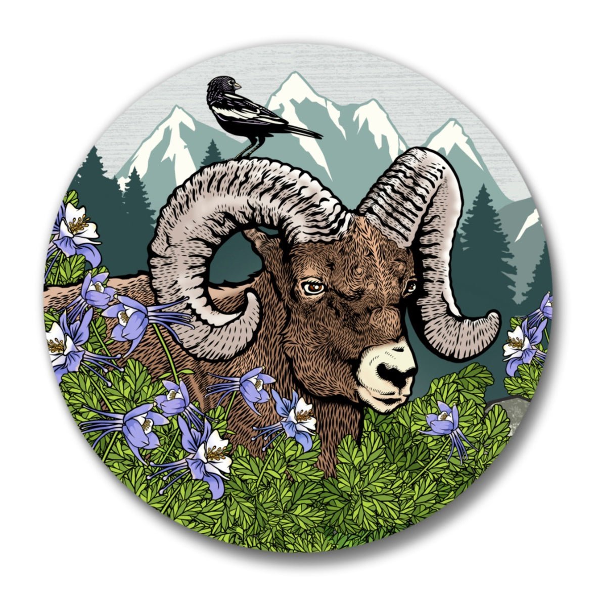 Bighorn Sheep Opener - Pocket - Sized Bottle Opener With Magnet Cap Catcher and Durable Design - Soft Matte Bottle Openers - Two Little Fruits - Two Little Fruits
