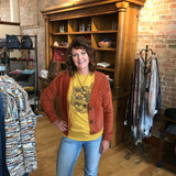 Bison Graphic T-Shirt with Sunflowers - Mustard | Unisex, Eco - Friendly, Made in USA - Tee Shirts - Two Little Fruits - Two Little Fruits