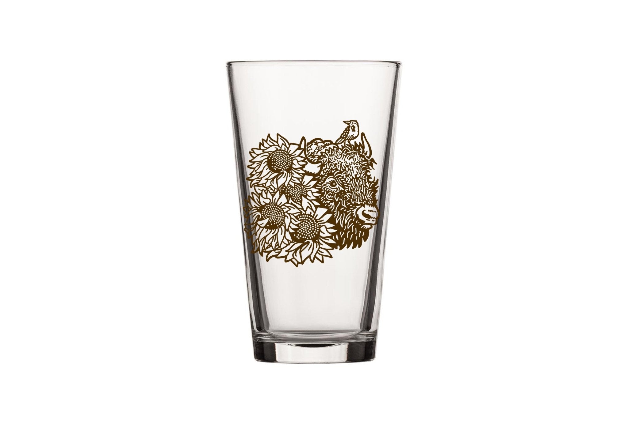 Bison Pint Glass - Two Little Fruits