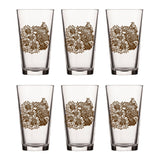 Bison Pint Glass With Sunflower Illustration, 16 Fl Oz - Pint Glass - Two Little Fruits - Two Little Fruits