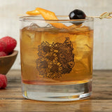 Bison & Sunflower illustrated rocks glass by Two Little Fruits