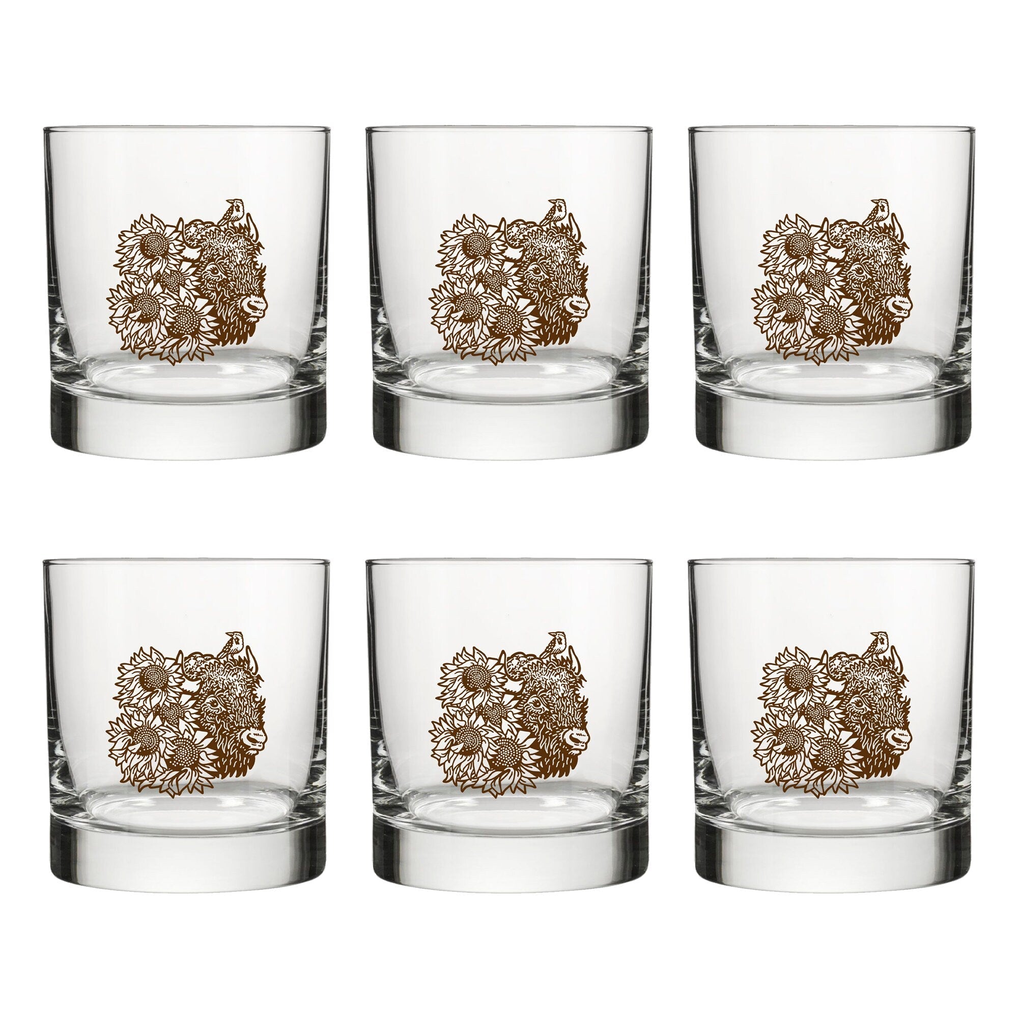 Bison Rocks Glass - Unique Buffalo Design, 10 Oz Capacity, Perfect for Entertaining - Rocks Glass - Two Little Fruits - Two Little Fruits