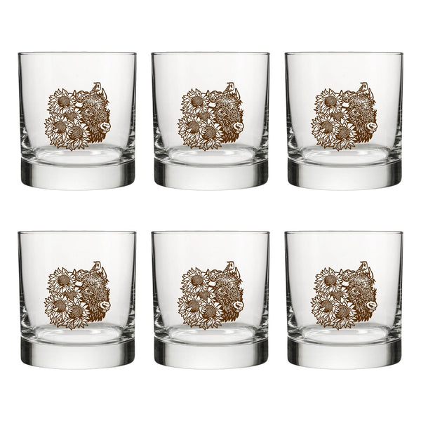 Bison Rocks Glass - Unique Buffalo Design, 10 Oz Capacity, Perfect for Entertaining - Rocks Glass - Two Little Fruits - Two Little Fruits