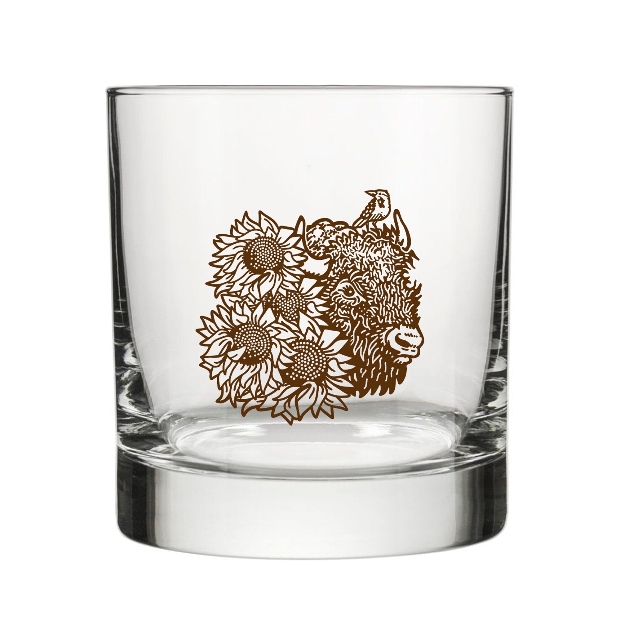 Bison Rocks Glass - Unique Buffalo Design, 10 Oz Capacity, Perfect for Entertaining - Rocks Glass - Two Little Fruits - Two Little Fruits