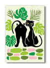 Black Cat and Monstera Fridge Magnet - Two Little Fruits