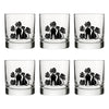 Black Cat Whiskey Glass - Unique Monstera Leaf Design, 10 Oz Capacity, Made in USA, Dishwasher Safe - Rocks Glass - Two Little Fruits - Two Little Fruits