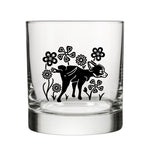 Black Dog Rocks Glass - Fun Peeing Dog Design Perfect for Whiskey, Soda, and Mixed Drinks - Rocks Glass - Two Little Fruits - Two Little Fruits