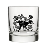 Black Dog Rocks Glass - Fun Peeing Dog Design Perfect for Whiskey, Soda, and Mixed Drinks - Rocks Glass - Two Little Fruits - Two Little Fruits