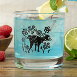 Black Dog Rocks Glass - Fun Peeing Dog Design Perfect for Whiskey, Soda, and Mixed Drinks - Rocks Glass - Two Little Fruits - Two Little Fruits
