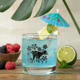 Black Dog Rocks Glass - Fun Peeing Dog Design Perfect for Whiskey, Soda, and Mixed Drinks - Rocks Glass - Two Little Fruits - Two Little Fruits