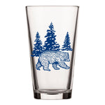 Blue Bear Pint Glass - 16 Oz Durable Glass with Charming Bear Illustration - Pint Glass - Two Little Fruits - Two Little Fruits