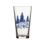 Blue Bear Pint Glass - 16 Oz Durable Glass with Charming Bear Illustration - Pint Glass - Two Little Fruits - Two Little Fruits