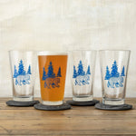 Blue Bear Pint Glass - 16 Oz Durable Glass with Charming Bear Illustration - Pint Glass - Two Little Fruits - Two Little Fruits