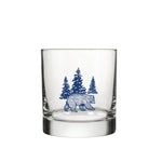 Blue Bear Screen Printed Glassware - Unique Whiskey Rocks Glass for Entertaining & Gifts, 10 Fl Oz - Rocks Glass - Two Little Fruits - Two Little Fruits