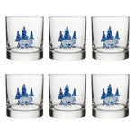 Blue Bear Screen Printed Glassware - Unique Whiskey Rocks Glass for Entertaining & Gifts, 10 Fl Oz - Rocks Glass - Two Little Fruits - Two Little Fruits